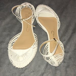 White sandals